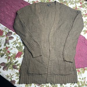 Express loose knit open cardigan sweater olive green size S/P